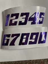 Chrome Purple  #’s0-9 Decal Sheet   1/8-1/10-1/12RCModel3 Box L