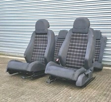 VW GOLF MK5 GTI TARTAN CLOTH SEATS Complete Front Rear DRIVER PASSENGER  GENUINE