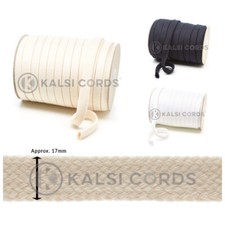 17mm FLAT COTTON TUBULAR BRAID