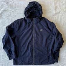  Lacoste Lightweight Navy Jacket Hooded Size 56 XL