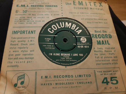 Tony brent alone - tony, "i'm