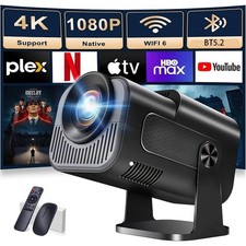 5G 4K Projector Smart HD LED WiFi Bluetooth HDMI USB Android Office Home Theater