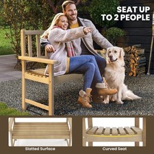 Outdoor teak garden bench - outdoor, 2
