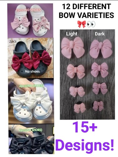 Cute bow shoe charms - cute, –