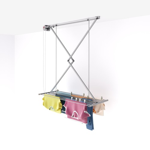 Ceiling mounted pulley clothes - ceiling-mounted,