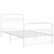 Metal Bed Frame Home Bedroom Bed Base Bedstead Mattress Foundation vidaXL