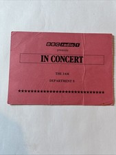 The Jam Department S Ticket BBC Radio 1 In Concert Signed By Weller