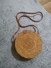 Handwoven Round Rattan Bag for