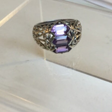 Vintage Amethyst and Sterling