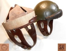 Dark brown leather inner cap helmet Model 35 Motorized Troops WWII t.58