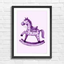 Whimsical Wooden Rocking Horse