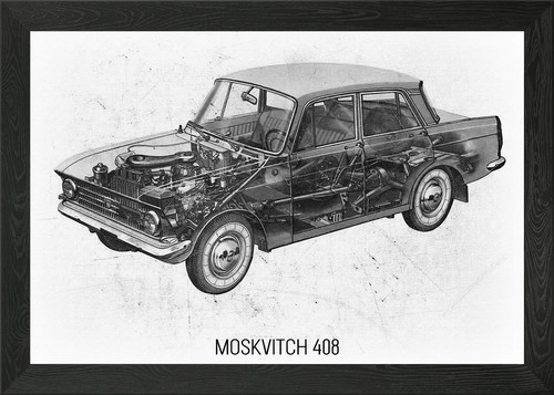 Moskvitch 408 framed wall art - framed,