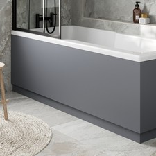 1700mm Front Bath Panel Modern Bathroom 18mm MDF Grey Gloss Plinth Easy Cut