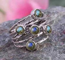 Labradorite Ring 925 Sterling Silver Ring Handmade Gemstone Ring  All Size C 212