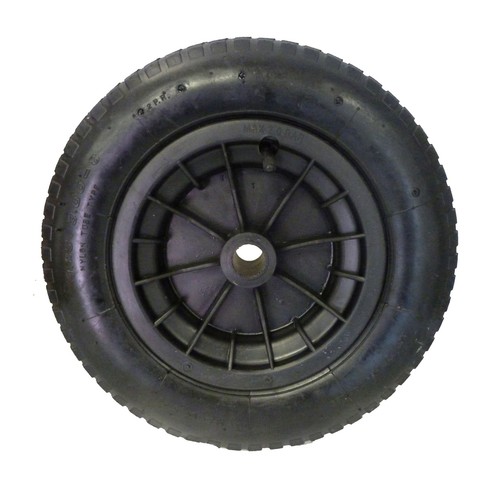 Black pneumatic wheelbarrow - black,