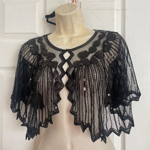 Vintage black bead - black, bead/sequin