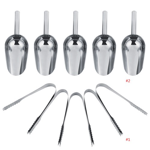 Steel stainless ice scoop - steel,