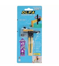 Olfa Compass Cutter + 5 Refills - Crafts Sewing Cuts Circles Fabric Paper