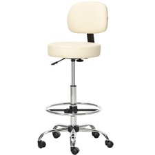 Bar Stool Swivel Chair Height Adjustable Bar Chair with Backrest Faux Leather Leather