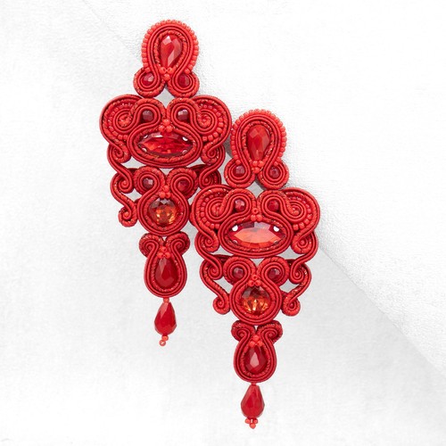 Handcrafted red soutache - handcrafted,
