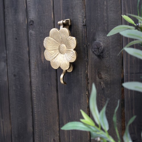 Antique brass iron flower - antique, door