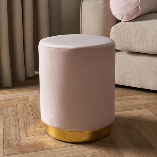Matte velvet footstool pouffe - matte,