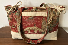 Craft Project Organizer  Fabric Tote Bag Sewing Needlework School Supplies