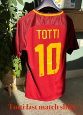 Totti Roma Last Match Shirt. Roma Home 2017/18 Sz Small