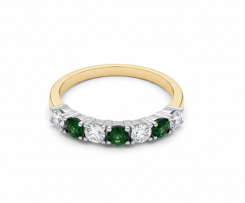 18ct gold emerald eternity - emerald,