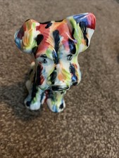 Anita Harris, Splash Drip Glaze Terrier Dog, Gold Signed