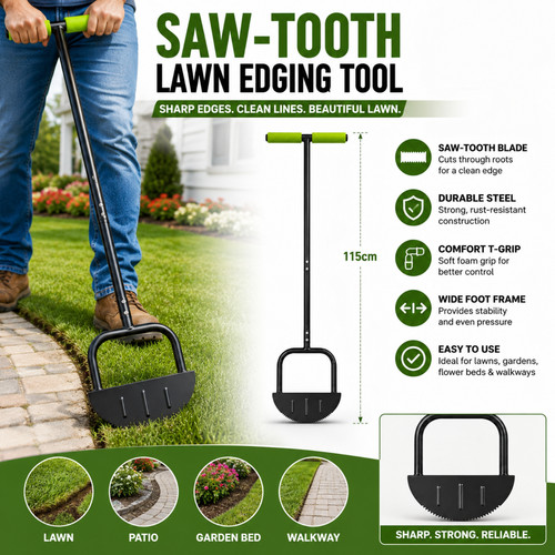 Manual saw tooth lawn - lawn, edging