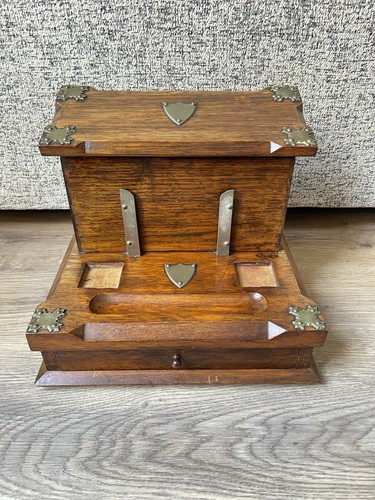 Antique victorian oak desk - victorian,