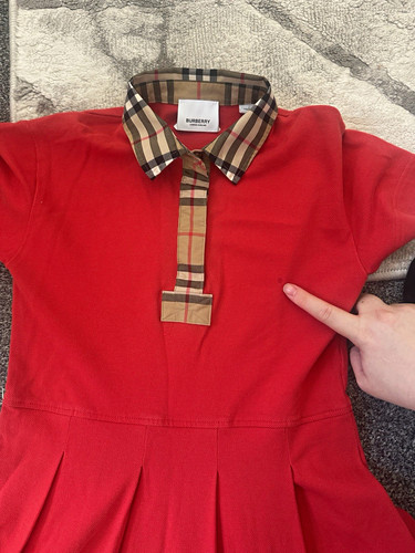 Burberry girls red piqué fit - burberry,
