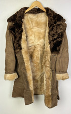 REAL SHEARLING SHEEPSKIN COAT Size Medium 40" Men`s Jacket Brown Vintage