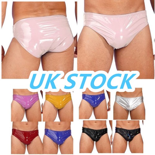 Men pvc leather briefs - uk,