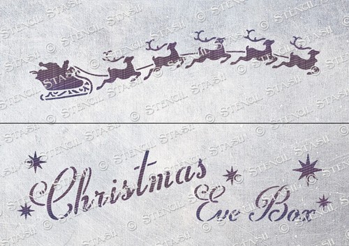 Stencil xmas eve santa - eve,
