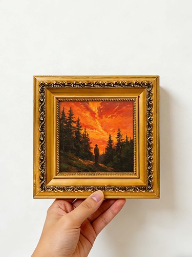 Pine forest sunset - forest, ,landscape