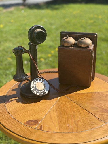 Vintage candlestick telephone - candlestick,