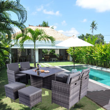 9 Piece Rattan Dining Set