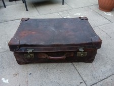 Old Leather Suitcase For
