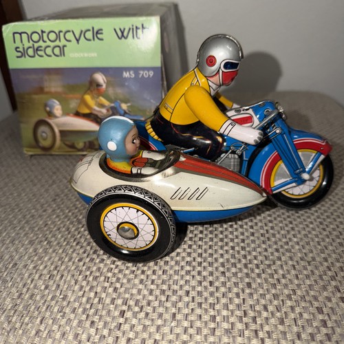 Vintage clockwork motorcycle - vintage,