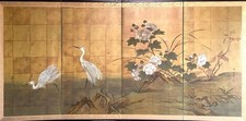 Antique japanese panel - japanese, 4-panel