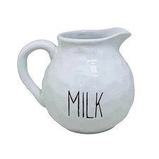 Milk Jug White Dimples Ceramic
