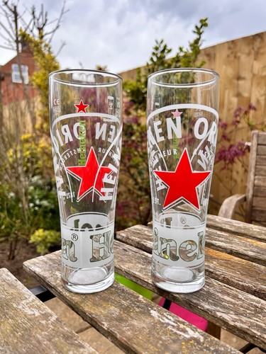 Heineken pint glasses - glasses,