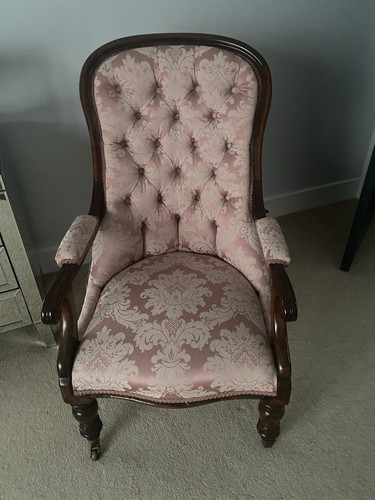Victorian balloon back chair - back,