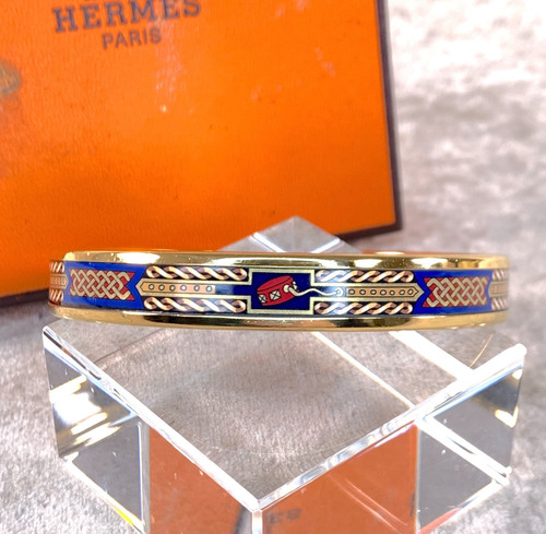 Vintage hermes enamel bangle - hermes,