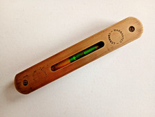 Vintage wood & Brass Lucas Spirit Level - Made in England