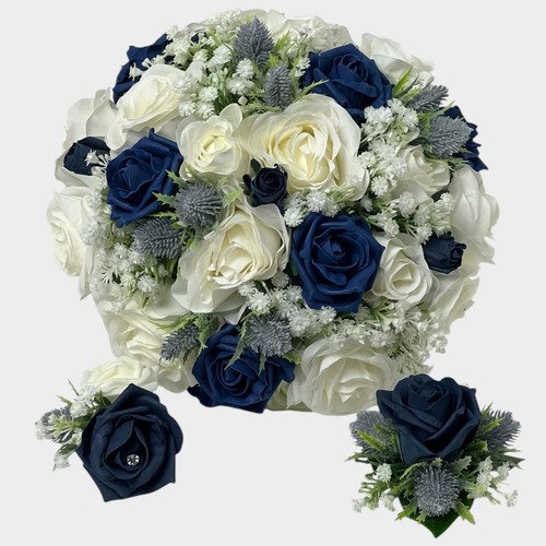 Navy blue ivory artificial - navy,