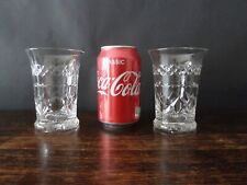 2x Vintage Stuart Crystal Cocktail Glasses Tumblers, Signed h 11cm Art Deco