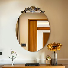Oval Frameless Vintage Wall